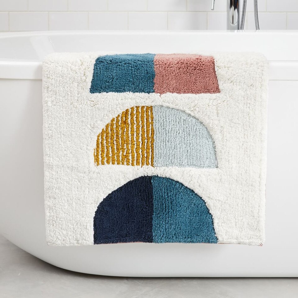 Organic Half Moons Bath Mat West Elm UK